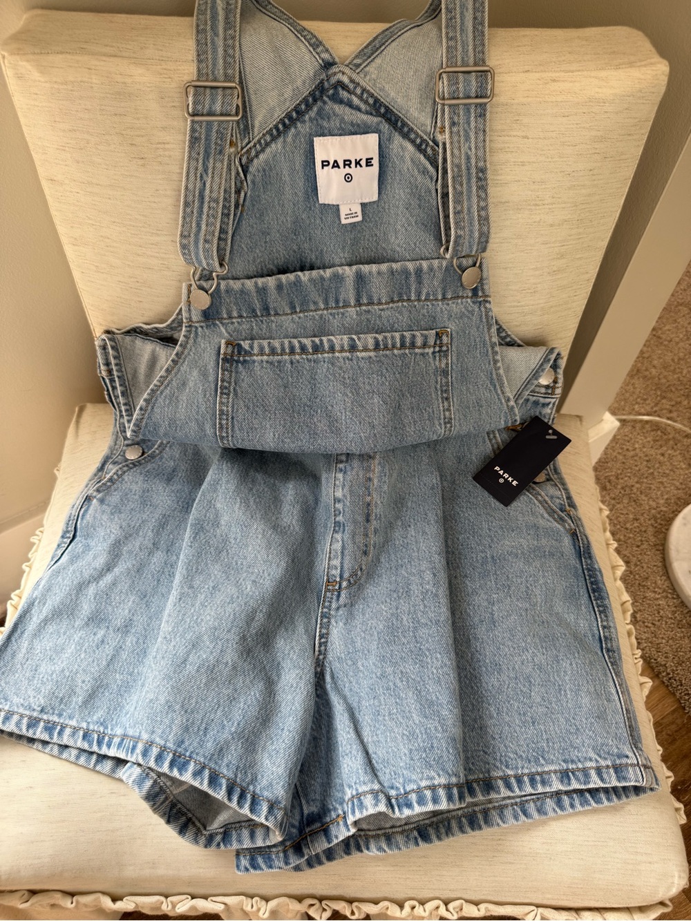 Light Wash Denim Women’s Jean Overalls-Parke X Target Collab- - Picture 2 of 4